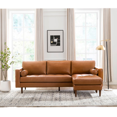 Canapé modulaire et méridienne réversible en cuir véritable Allayah