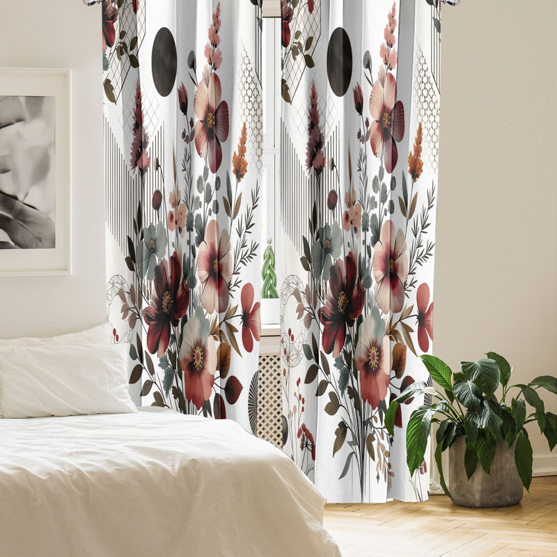 Paire de rideaux 2 pièces Ambesonne, L 56 po x L 84 po