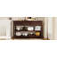 Console rétro avec deux tablettes ouvertes, structure et pieds en bois de pin massif-131514168-131514167