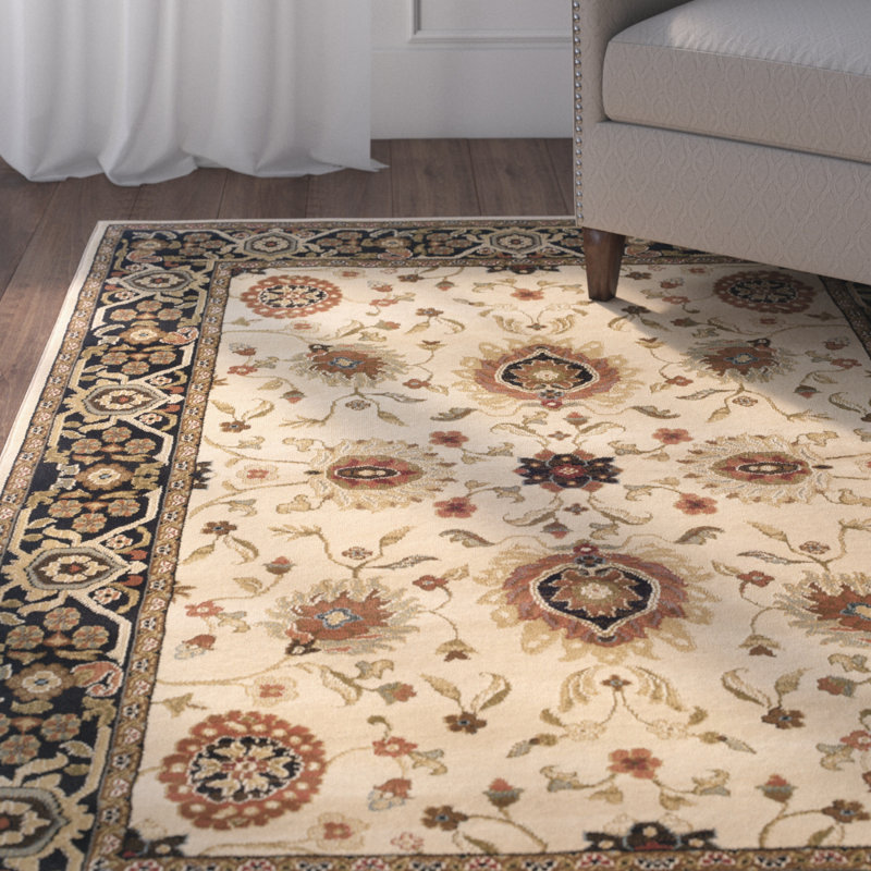 Tapis beige / noir Heavener Southwestern, Rectangle 3 pi 10 po x 5 pi 5 po