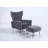 Wickham Upholstered Armchair with Ottoman-450941652