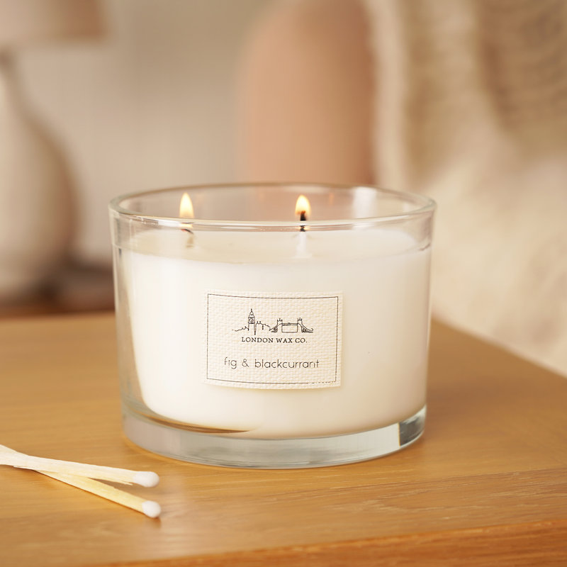Scented Jar Candle with Glass Holder