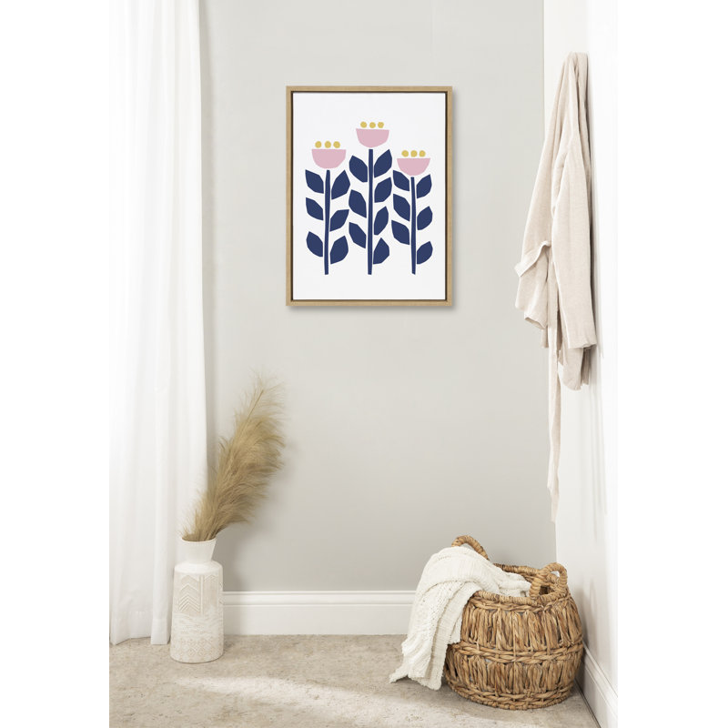 «Scandinavian Flowers» par Myriam Van Neste, reproduction d'art sur toile encadrée, Naturel
