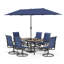 8 ensembles de salle à manger d'extérieur avec parasol 8 pièces-100041324-100041326