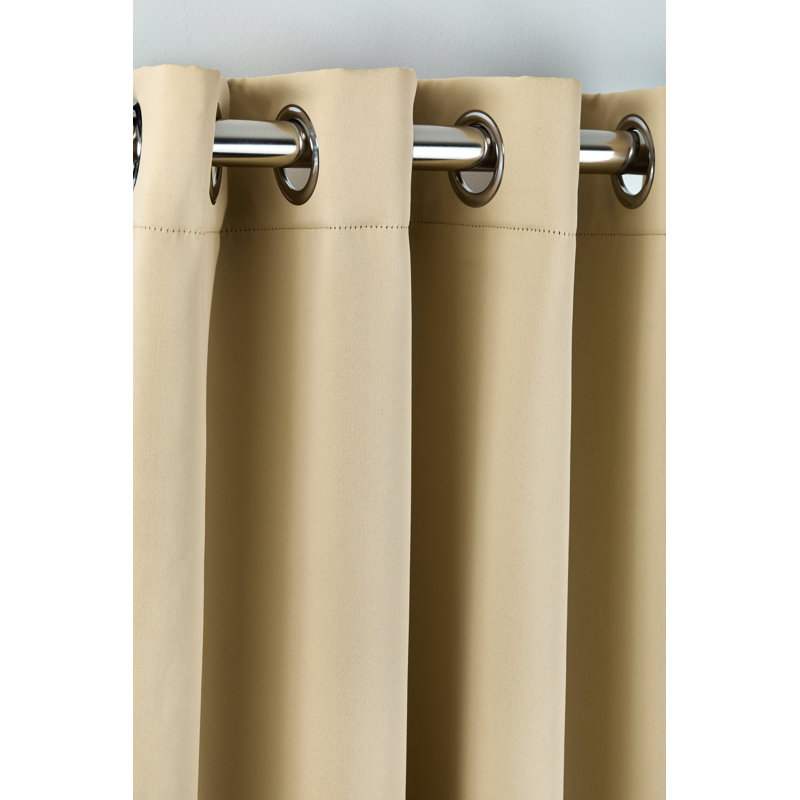 Wildermuth Room Darkening Door Curtain Single Panel, Beige, Width 168 x Drop 213cm