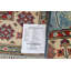 Tapis bleu en laine noué à la main de conception unique 2 pi 9 po x 4 pi 3 po