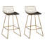 Caillier Upholstered Counter Stool with Metal Frame-2087429059
