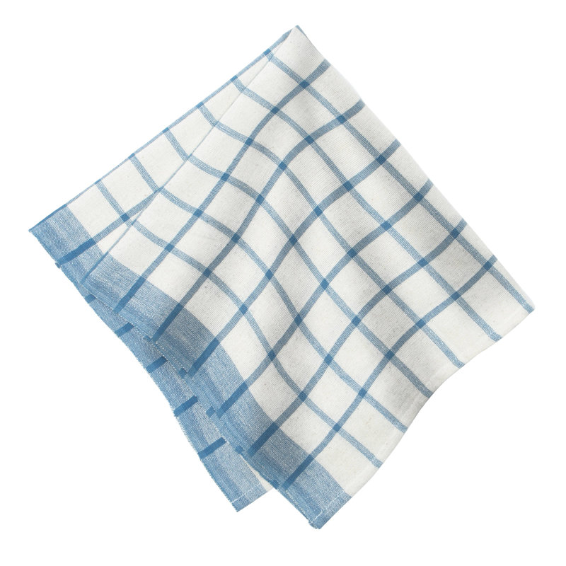 Windowpane Napkins - Blue/Natural - 20" x 20"