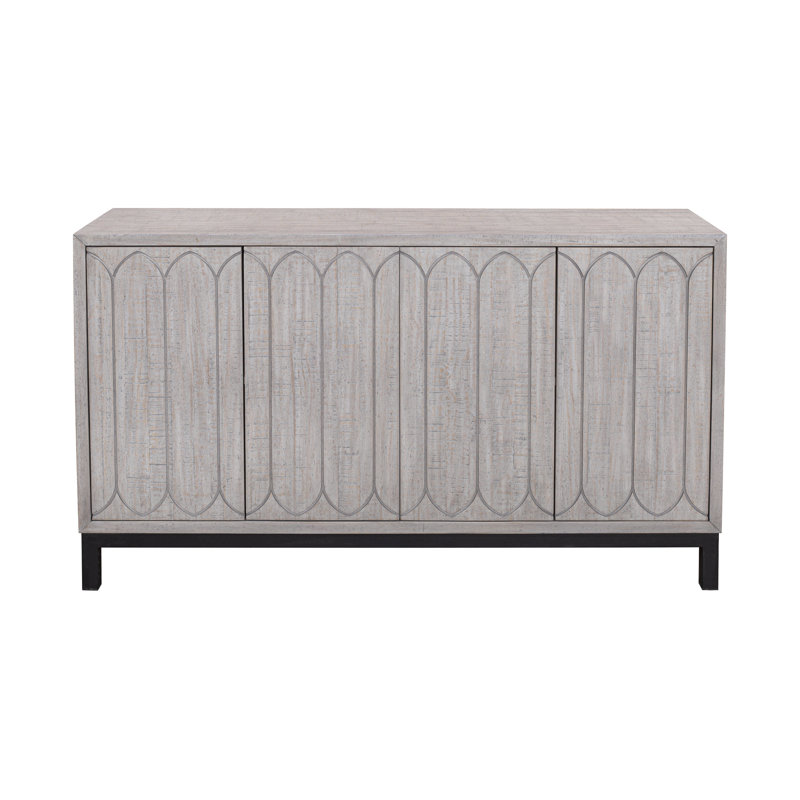 Lily Four Door Side Board - Grey Washed Finish