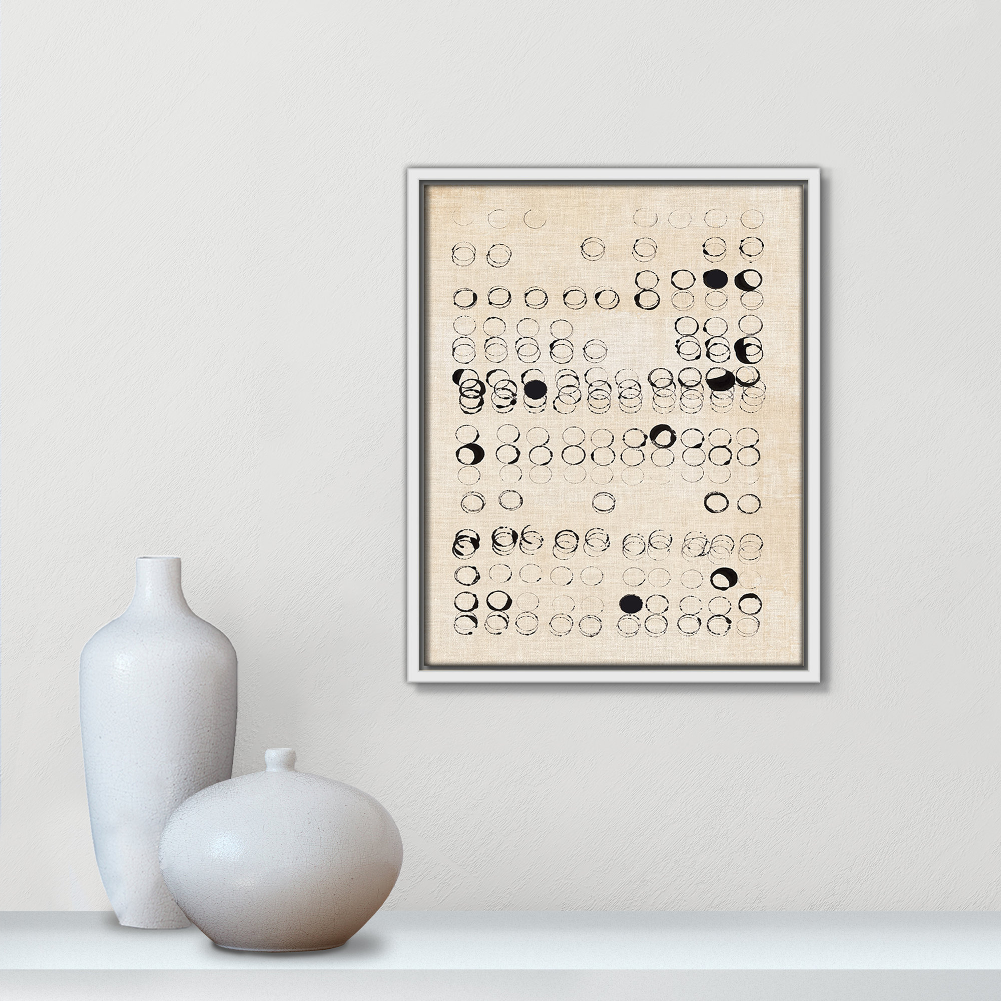Dots and Dots Print by , 15.5" H x 12.5" W, White