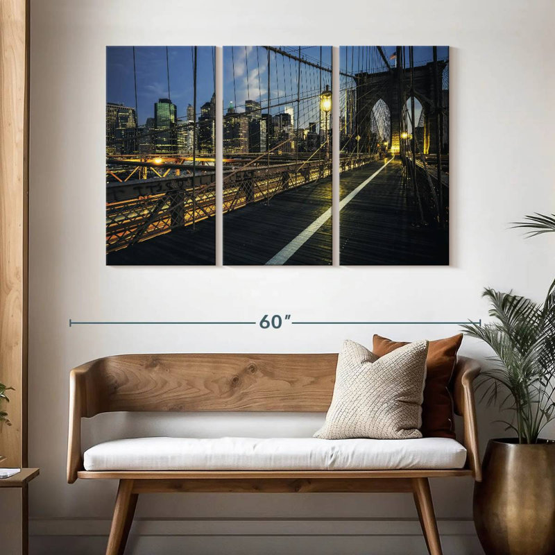 Brooklyn Bridge Lighting, 32" H x 50" W