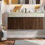 Meuble-lavabo moderne (avec meuble-lavabo et lavabo) avec rangement-380313284