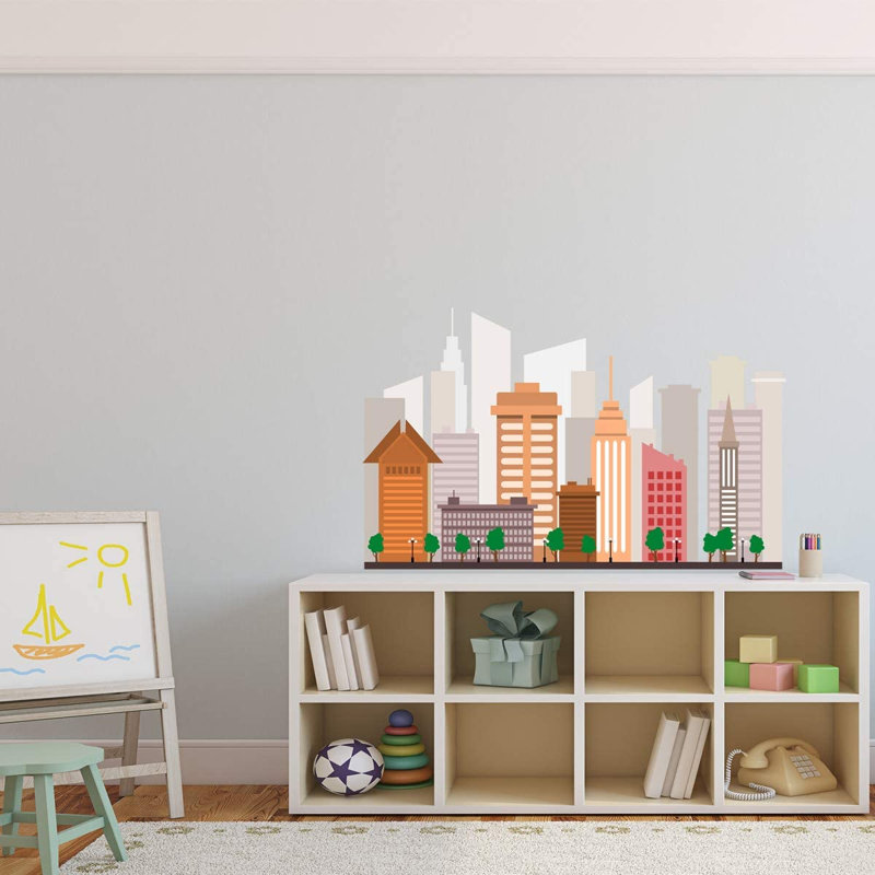 Adhésif décoratif paysage urbain Isabelle & Max ™ - NA23, H 36 po x l 56 po