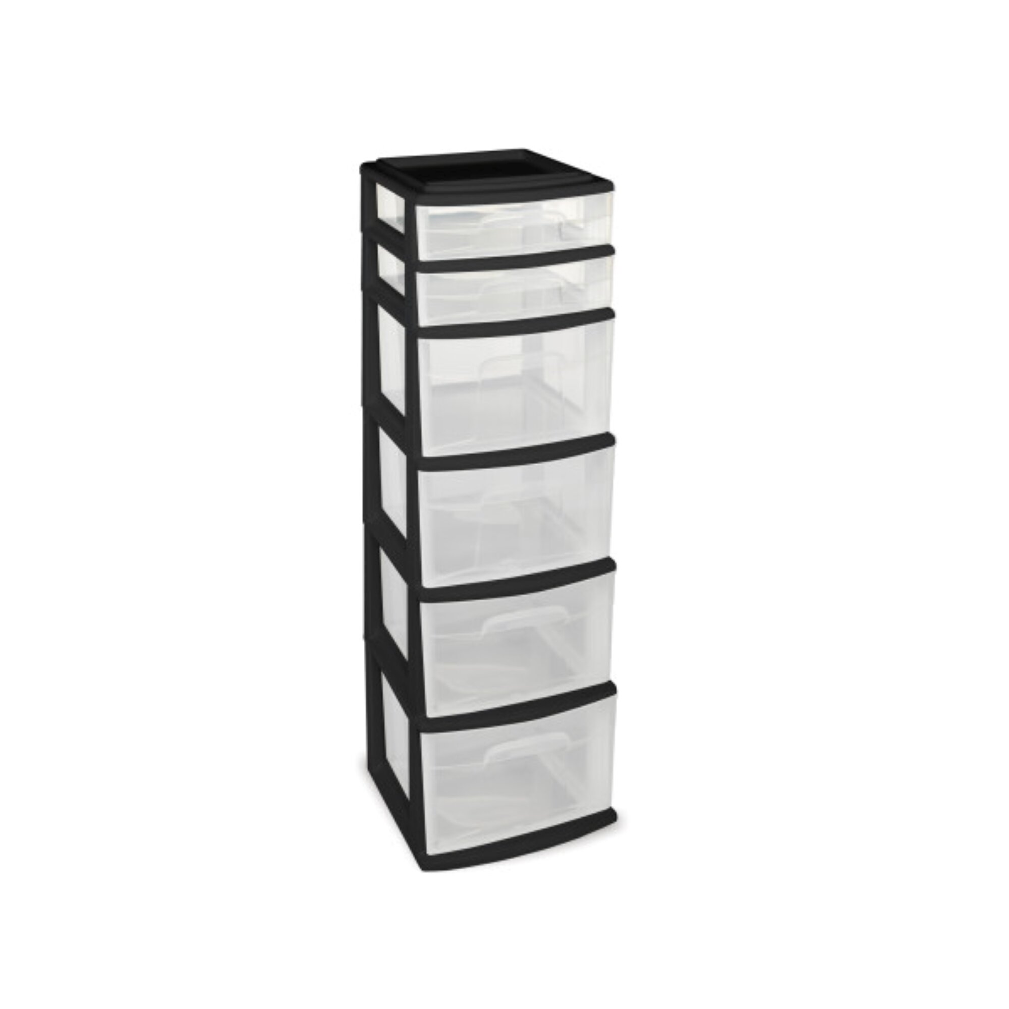 Basics Extra Wide Fabric 5-Drawer Storage Organizer Unit for Closet,  Black