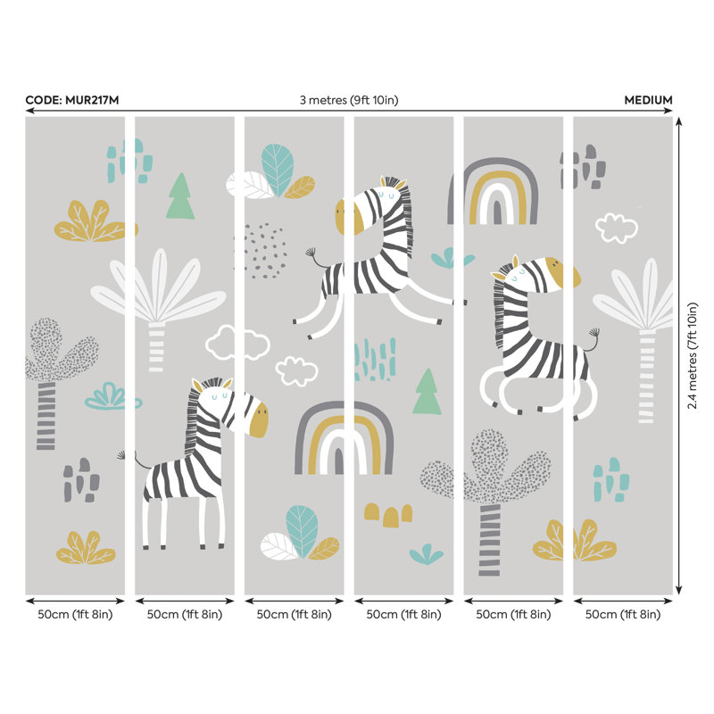 Matte Non-Pasted Wall Mural, 240cm L x 300cm W, Green