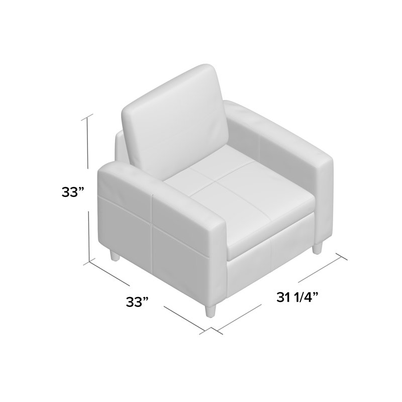 Chaise de réception l 33 po Caswell, Espresso
