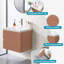 Meuble-lavabo flottant à double cuve-944914406