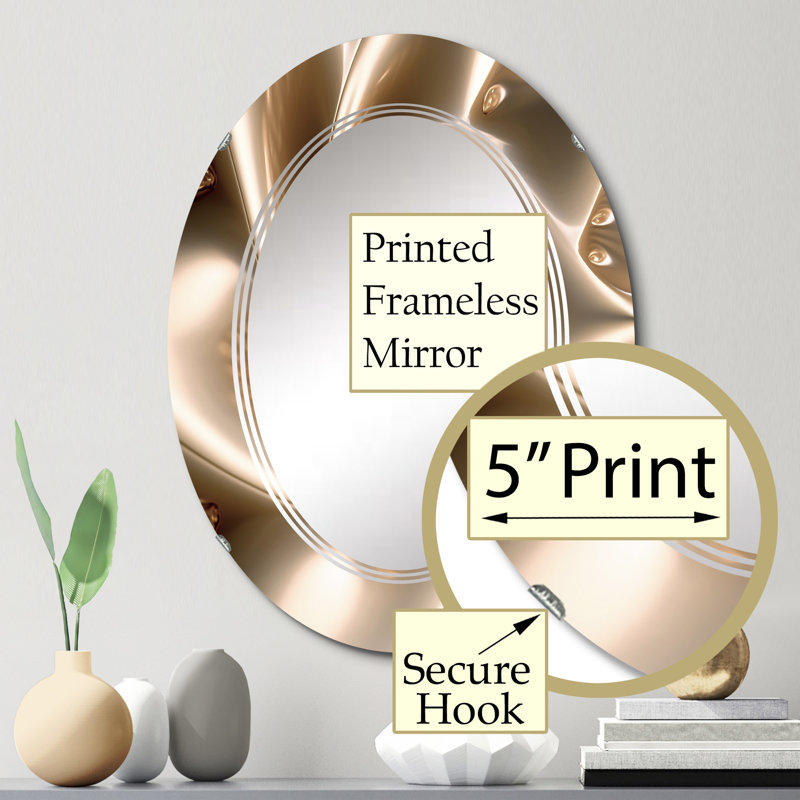 Espirit - Miroir mural moderne ovale, 30 po x 20 po