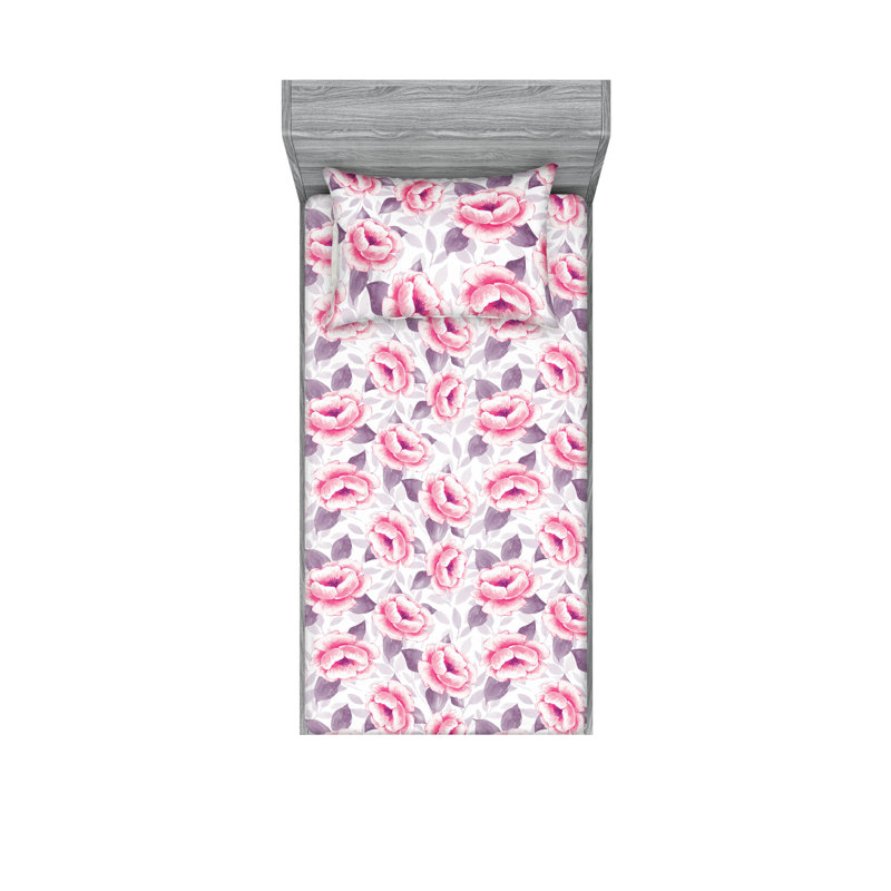 Drap-housse et taie décorative Ambesonne, Ensemble de draps pour lit simple TG avec 1 taie d