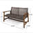 Hampton Wood + Wicker Loveseat-704129558