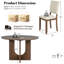 Ensemble de table de salle à manger moderne en bois massif 5 pièces pour 4 personnes, ensemble de table de cuisine avec 4 chaises rembourrées-1476560322