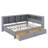 Wooden Full Daybed With 2 Drawers, Shelf And USB Charging Ports-733929807
