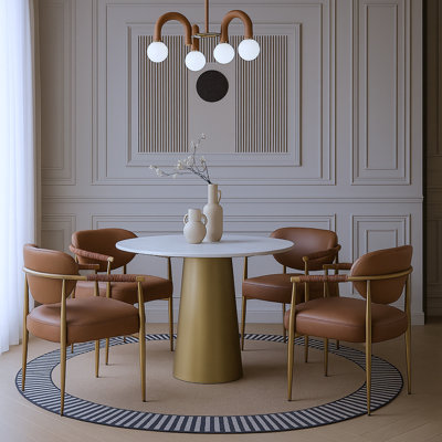 Chaise rembourrée en cuir Virella