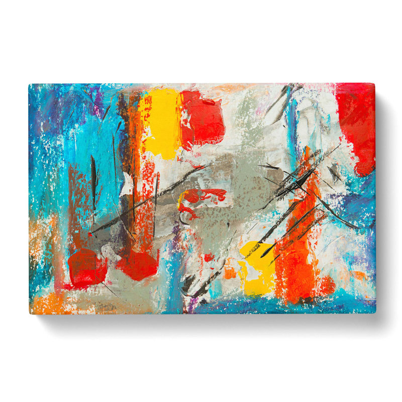 Abstract Art Painting Vol.128 by S.Johnson - Wrapped Canvas Painting, 50cm H x 76cm W x 3cm D