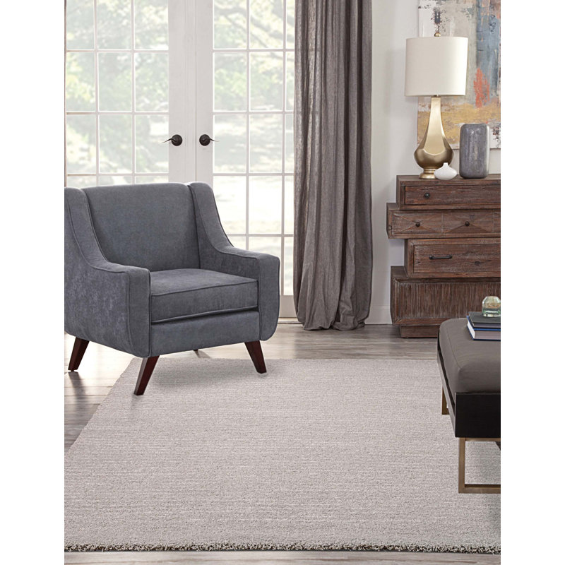 Tapis ivoire rayé rectangulaire tissé à la machine 5 pi 3 po x 7 pi 6 po Izzac