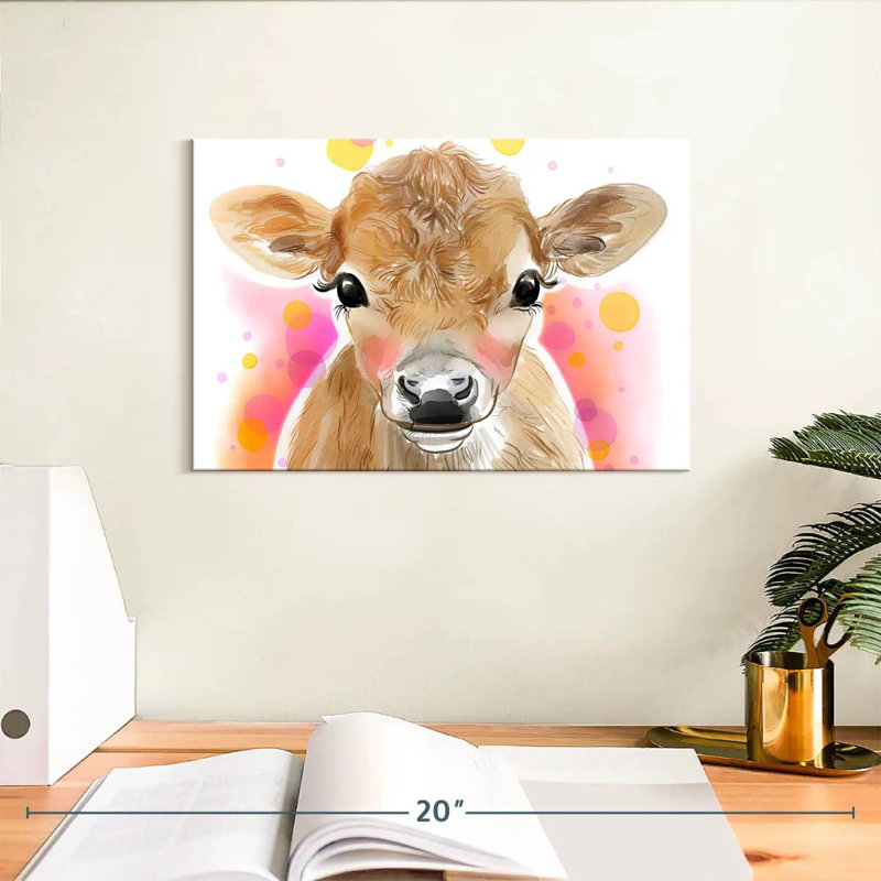 Brampt Baby Cow, 8" H x 12" W