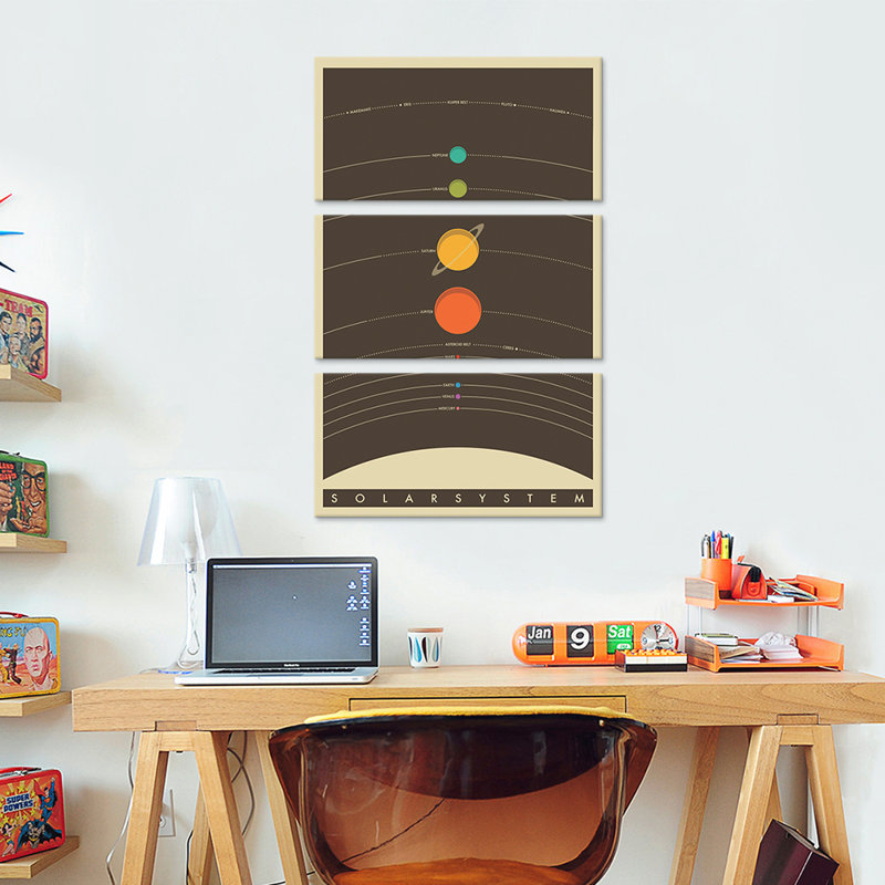 'Solar System Graphic Art on Canvas, 26" H x 18" W x 1.5" D