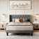 Hilbert Upholstered Low Profile Platform Bed Frame with Headboard