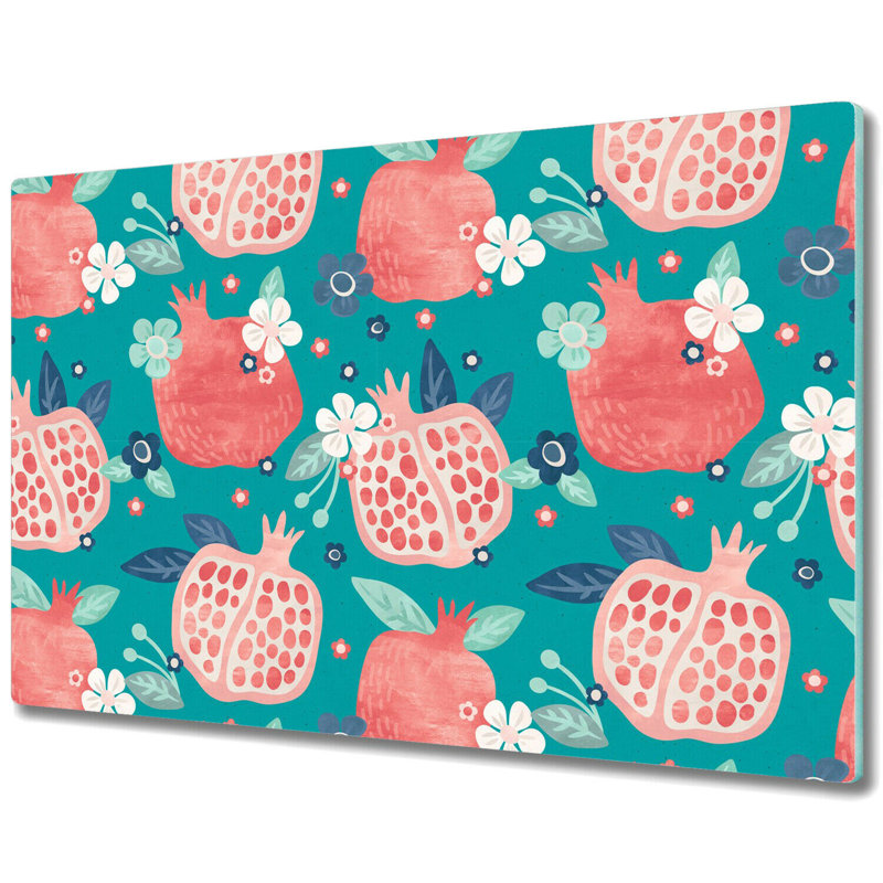 Palethorp Pomegranate Flowers Tropical Chopping Board, 60cm L x 52cm W