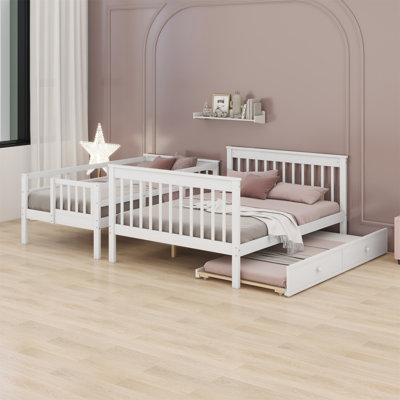 Ilvo Full over Full Standard Bunk Bed with Trundle by Harriet Bee