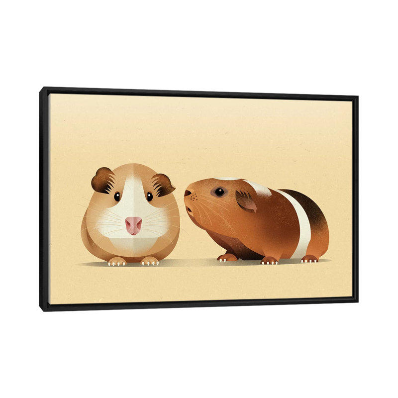 Guinea Pig by Dieter Braun - Print on Canvas, Black Framed, 66.04 cm H x 45.72 cm W