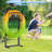 Garden Hose Holder Heavy-Duty Freestanding Metal Stand,Holds 150FT Hose,Stable 4-Spike Base