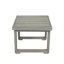 Table d'appoint en bois gris de style rustique, idéale pour terrasse, profondeur 51 cm, largeur 39 cm, hauteur 39 cm, assemblage requis, aspect extérieur 50 cm