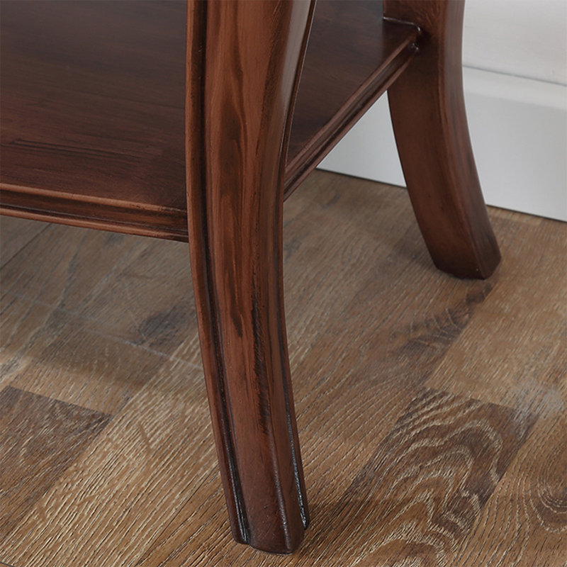 Green&Walnut Solid + Manufactured Wood Rectangular Console Table
