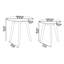 Glass Top Trestle Nesting Tables