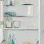 Armoire murale de salle de bain à 2 portes avec miroir, 2 ports USB et prises à 3 broches