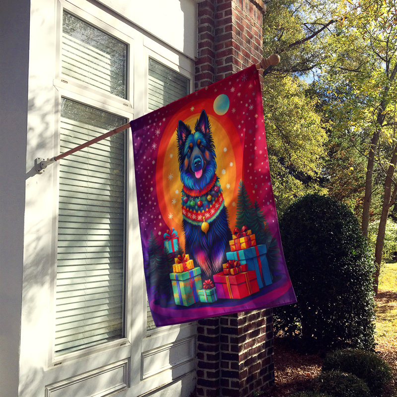 Double Sided 40'' H x 28'' W Polyester Christmas House Flag