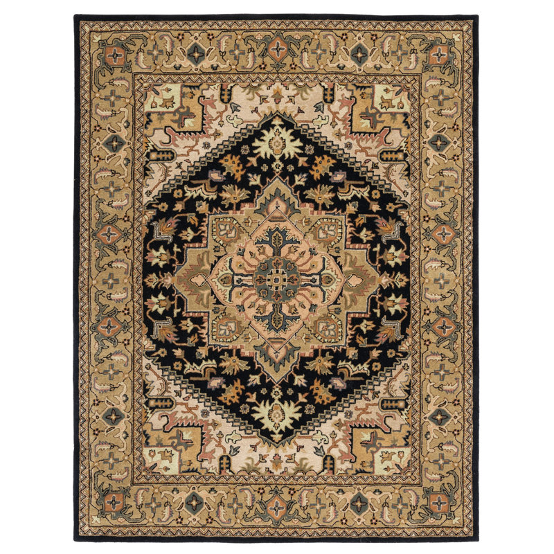 Coralena Hand Tufted Wool Oriental Rug, Rectangle 8' x 10'