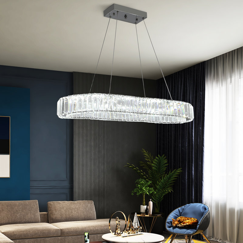 Coreopsis 1-Light Crystal LED Chandelier
