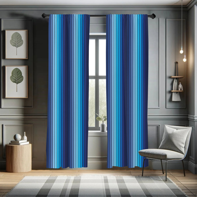 Plaques Semi-Sheer Rod Pocket Curtain Panels, 28" x 84"
