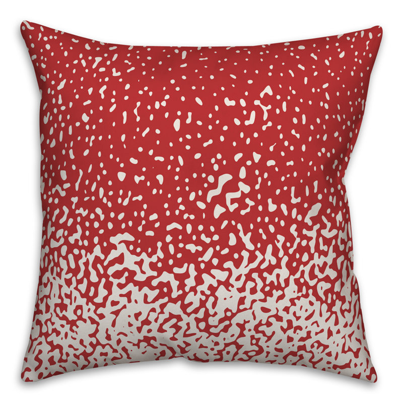 Geometric Throw Pillow, 20" x 20", Red Ombre