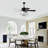 52'' Crystal Shade Ceiling Fan Lamp ,3 Speed ,4 Timing , 5 Reversible Blades Crystal Ceiling Fan ,5PCS*E12  (NO Include Bulb) --  Hand Pull Chain
