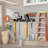 Petrolia Garage Storage Rack Hooks, 48 Inch Heavy Duty Wall Mount Garage Organization With 3 Rails And 6 Adjustable Double Wall Hooks,Hanging Shelves For Garden Tool/Broom/Mop(Black)