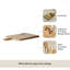 Planche à découper en bois à la main Leafy Twig - Planche à découper pour la préparation, le service et la charcuterie de cuisine