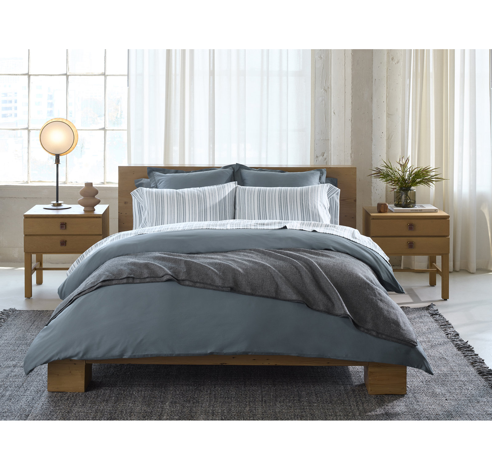Cloud Soft Sateen Organic Pillowcase, Standard/Queen Pillowcase, Gulf