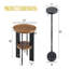 Ensemble de 2 tables basses et tables d'appoint rondes, formation de vide en PVC, table basse de 31,5 po avec rangement et table d'appoint de 15 po, ensemble simple, idéal pour le salon et la chambre à coucher.